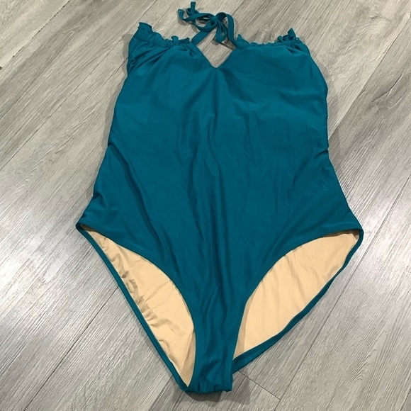 Old Navy Teal Adjustable Strap One Piece Swimsuit size 2X NWT - Picture 1 of 8
